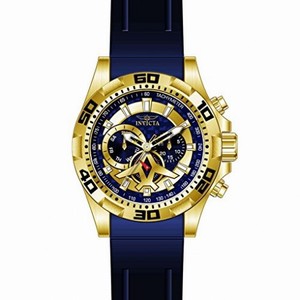Invicta Aviator Multi-Function Blue Carbon Fiber Dial Blue Polyurethane Men's Watch 21737
