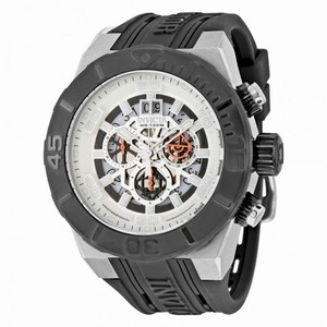 Invicta Aviator Skeleton Dial Grey Polyurethane Men's Watch 15891