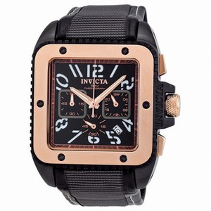 Invicta Black Dial Chronograph Black Strap Men's Watch 1467