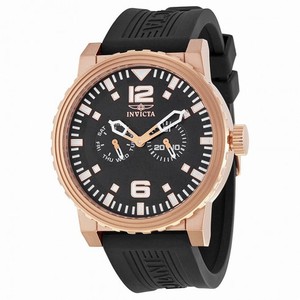 Invicta Black Dial Rubber Strap Men's Watch 13647