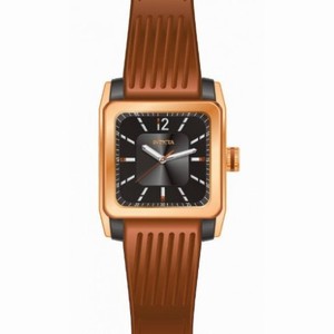 Invicta Blu Black Dial Brown Silicone Men's Watch 16550