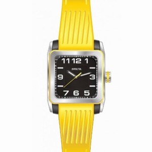 Invicta Blu Black Dial Yellow Silicone Men's Watch 16442