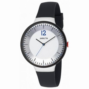 Invicta BLU Silver Dial Black Silicone Men's Watch 16074