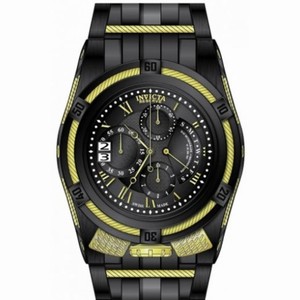 Invicta Bolt Chronograph Black PVD Gold Cable Trim Men's Watch 12676