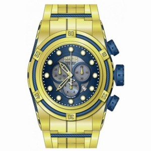 Invicta Bolt Chronograph Blue Dial 18kt Gold Ion-plated Men's Watch 12756
