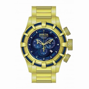 Invicta Bolt Chronograph Blue Dial Gold-plated Men's Watch 19521