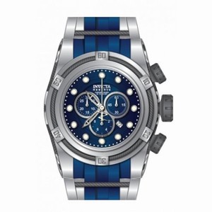 Invicta Bolt Chronograph Blue Dial Stainless Steel Blue Polyurethane Band Men's Watch 14403