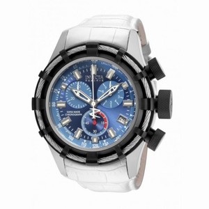 Invicta Bolt Chronograph Blue Dial White Leather Men's Watch 15265