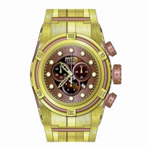 Invicta Bolt Chronograph Brown Dial Gold-plated Men's Watch 12739