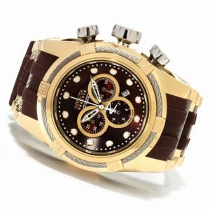 Invicta Bolt Chronograph Brown Dial Gold-tone Stainless Steel Men's Watch 14406