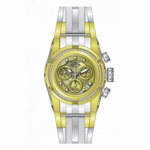 Invicta Bolt Chronograph Gold Dial White Polyurethane Ladies Watch 16112