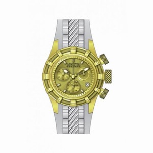 Invicta Bolt Chronograph Gold-tone Dial Gold-tone PVD White Polyurethane Ladies Watch 14781