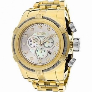 Invicta Bolt Chronograph Mother of Pearl Dial Gold-plated Men's Watch 12757