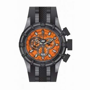 Invicta Bolt Chronograph Orange Dial Black Polyurethane Men's Watch 80670