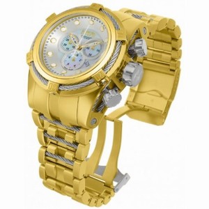 Invicta Bolt Chronograph White Dial 18kt Gold-plated Men's Watch 12743