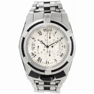 Invicta Bolt Chronograph White Dial Stainless Steel Black PVD Men's Watch 12669
