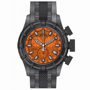 Invicta Bolt Reserve Chronograph Orange Dial Black Ion-plated Men's Watch 80549