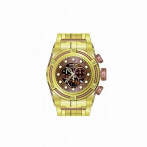 Invicta Bolt Reserve Chronograph Rose Dial Gold Ion-plated Men's Watch 12754