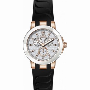 Invicta Ceramics Multi-Function Silver Dial Black Silicone Men's Watch 22212