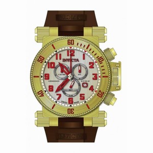 Invicta Coalition Forces Chronograph Champagne Dial Brown Polyurethane Men's Watch 18730