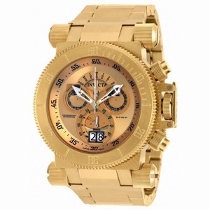 Invicta Coalition Forces Chronograph Gold Dial Gold-plated Men's Watch 17643