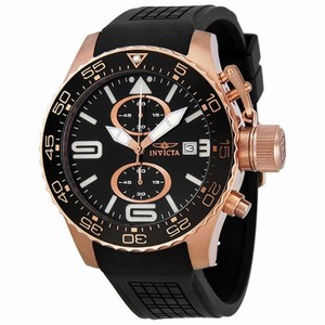 Invicta Corduba Black Dial Chronograph Black Rubber Men's Watch 11777