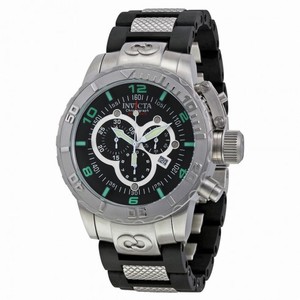 Invicta Corduba Chronograph Black Dial Black Polyurethane Men's Watch 6674