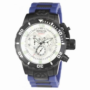 Invicta Corduba Chronograph Mother of Pearl Dial Blue and Grey Polyurethane Men's Watch 10509