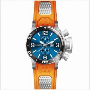 Invicta Corduba GMT Blue Dial Stainless Steel Orange Rubber Men's Watch 80222