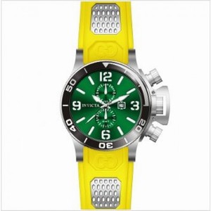 Invicta Corduba GMT Green Dial Stainless Steel Yellow Rubber Men's Watch 80220