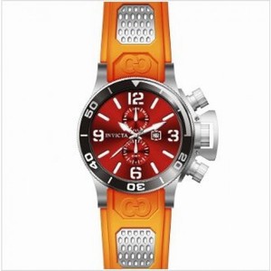 Invicta Corduba GMT Red Dial Stainless Steel Orange Rubber Men's Watch 80224