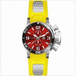 Invicta Corduba GMT Red Dial Stainless Steel Yellow Rubber Men's Watch 80221