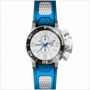 Invicta Corduba GMT Silver Dial Stainless Steel Blue Rubber Men's Watch 80208