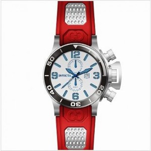 Invicta Corduba GMT Silver Dial Stainless Steel Red Rubber Men's Watch 80209