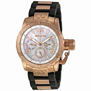 Invicta Corduba Mother of Pearl Black Polyurethane Ladies Watch 1703