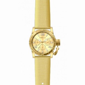 Invicta Corduba Multi-Function Champagne Dial Gold Leather Ladies Watch 14797