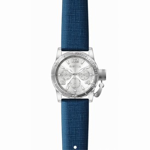 Invicta Corduba Multi-Function Silver Dial Blue Leather Ladies Watch 14793