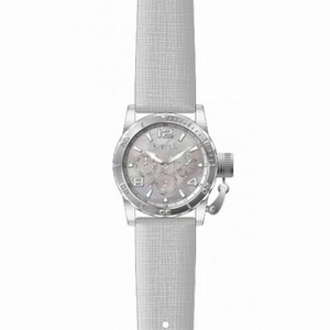 Invicta Corduba Multi-Function Silver Dial White Leather Ladies Watch 14796