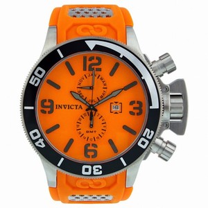 Invicta Corduba Orange Dial Orange Polyurethane Strap Men's Diver Watch 1055