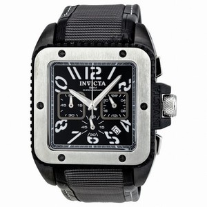 Invicta Cuadro Men's Black Dial Chronograph Black Strap Watch 1466