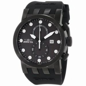 Invicta DNA Chronograph Black Carbon Fiber Dial Black Silicone Men's Watch 10427