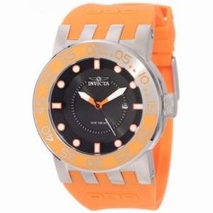 Invicta DNA Diver Black Dial Orange Polyurethane Band Men's Watch 12419