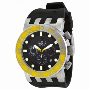 Invicta DNA Diver Chronograph Black Dial Black Rubber Strap Men's Watch 12414