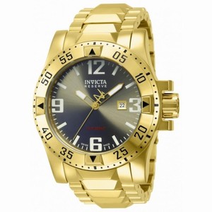Invicta Excursion Black Dial 18kt Gold Ion-plated Men's Watch 6247