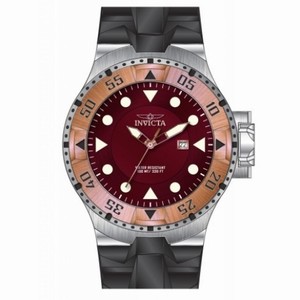 Invicta Excursion Burgandy Dial Black Rubber Men's Watch 14439