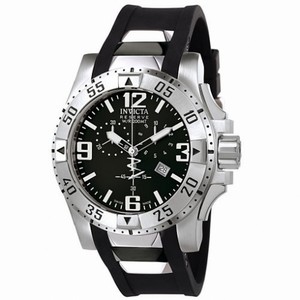 Invicta Excursion Chronograph Black Dial Stainless Steel Black Rubber Men's Watch 6262