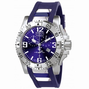 Invicta Excursion Chronograph Blue Dial Stainless Steel Blue Rubber Men's Watch 6263
