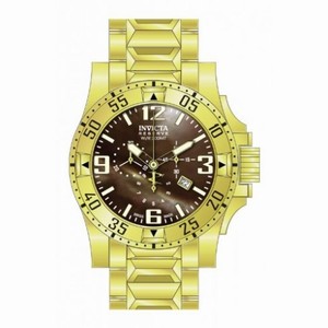 Invicta Excursion Chronograph Brown Dial Yellow Gold-plated Men's Watch 80559
