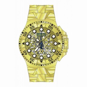 Invicta Excursion Chronograph Gold Skeleton Dial Gold Ion-plated Men's Watch 15980
