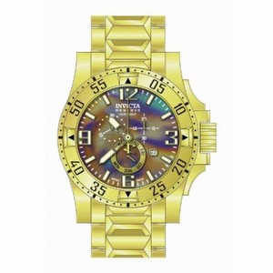 Invicta Excursion Chronograph Orange Mother of Pearl Dial Gold-plated Men's Watch 15975